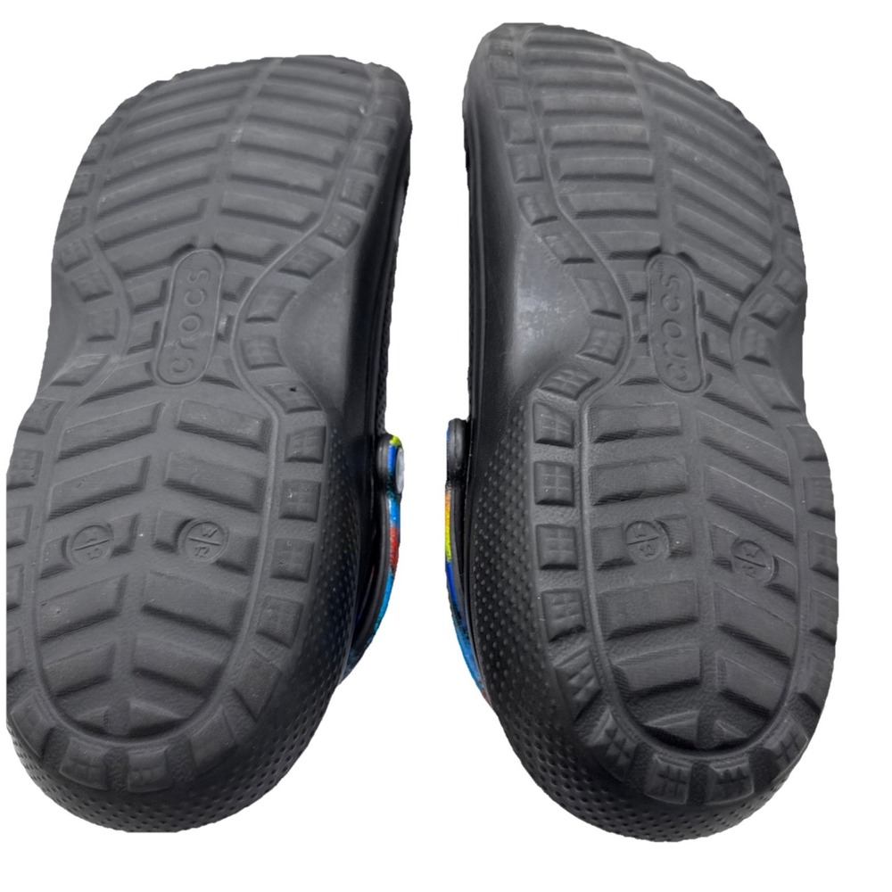 Crocs Classic Lined Sprayed Dye‎ Clog Unisex Men 10 Women 12 Black 208045 - Picture 5 of 6